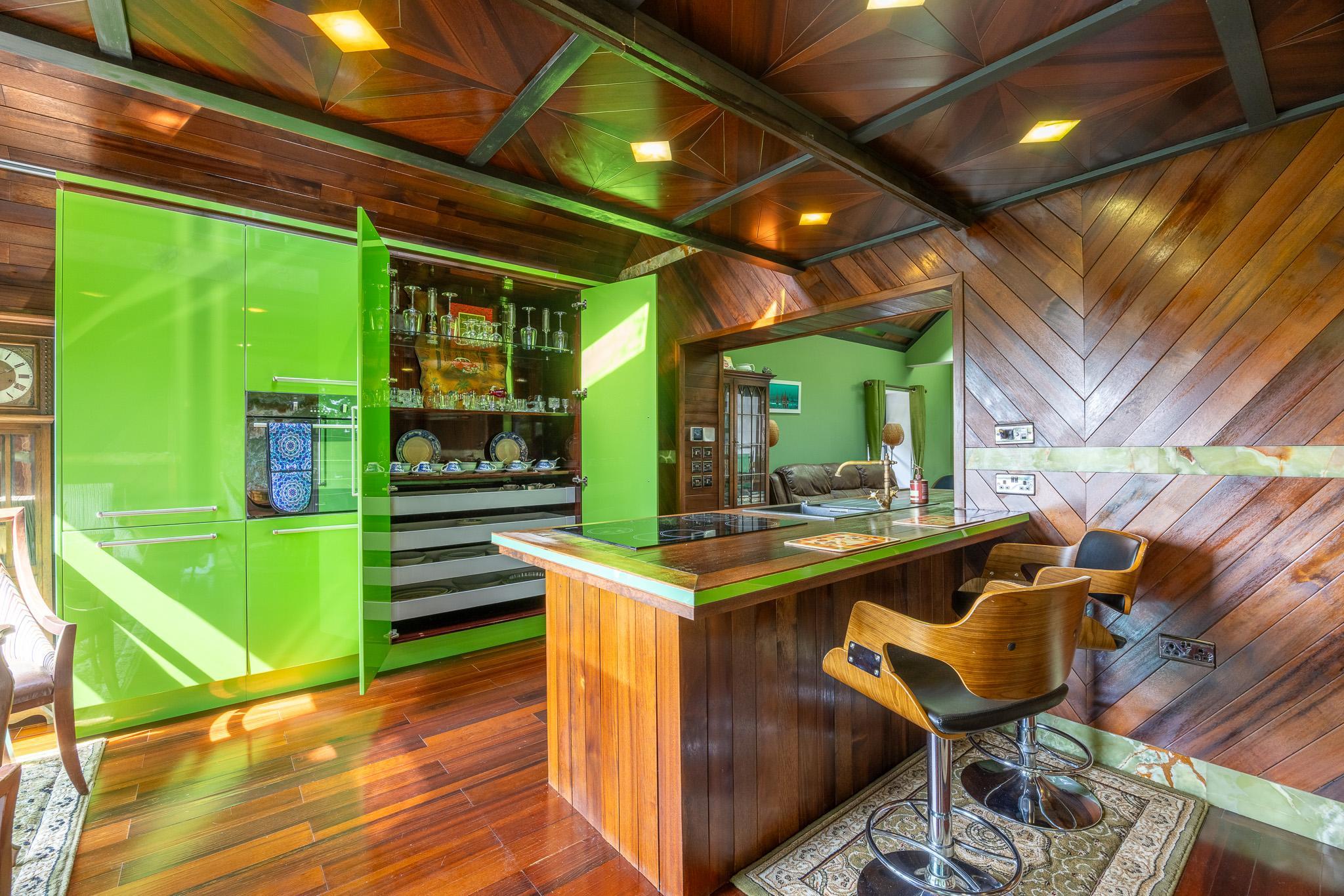 Deco Noir green onyx kitchen