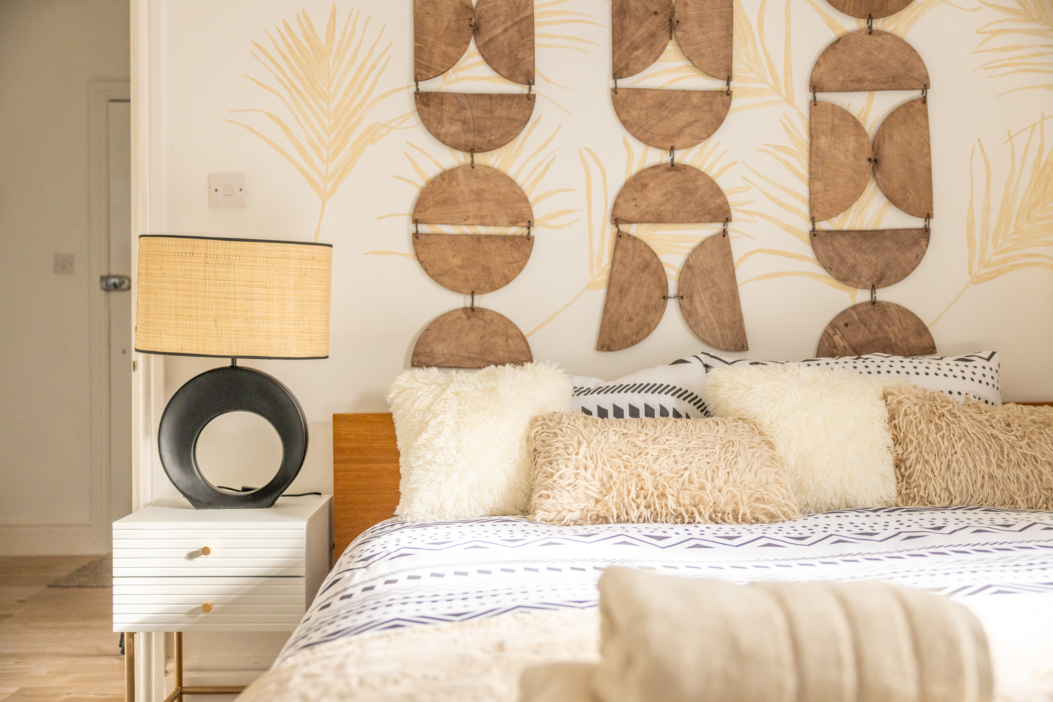 Bespoke art wall close-up